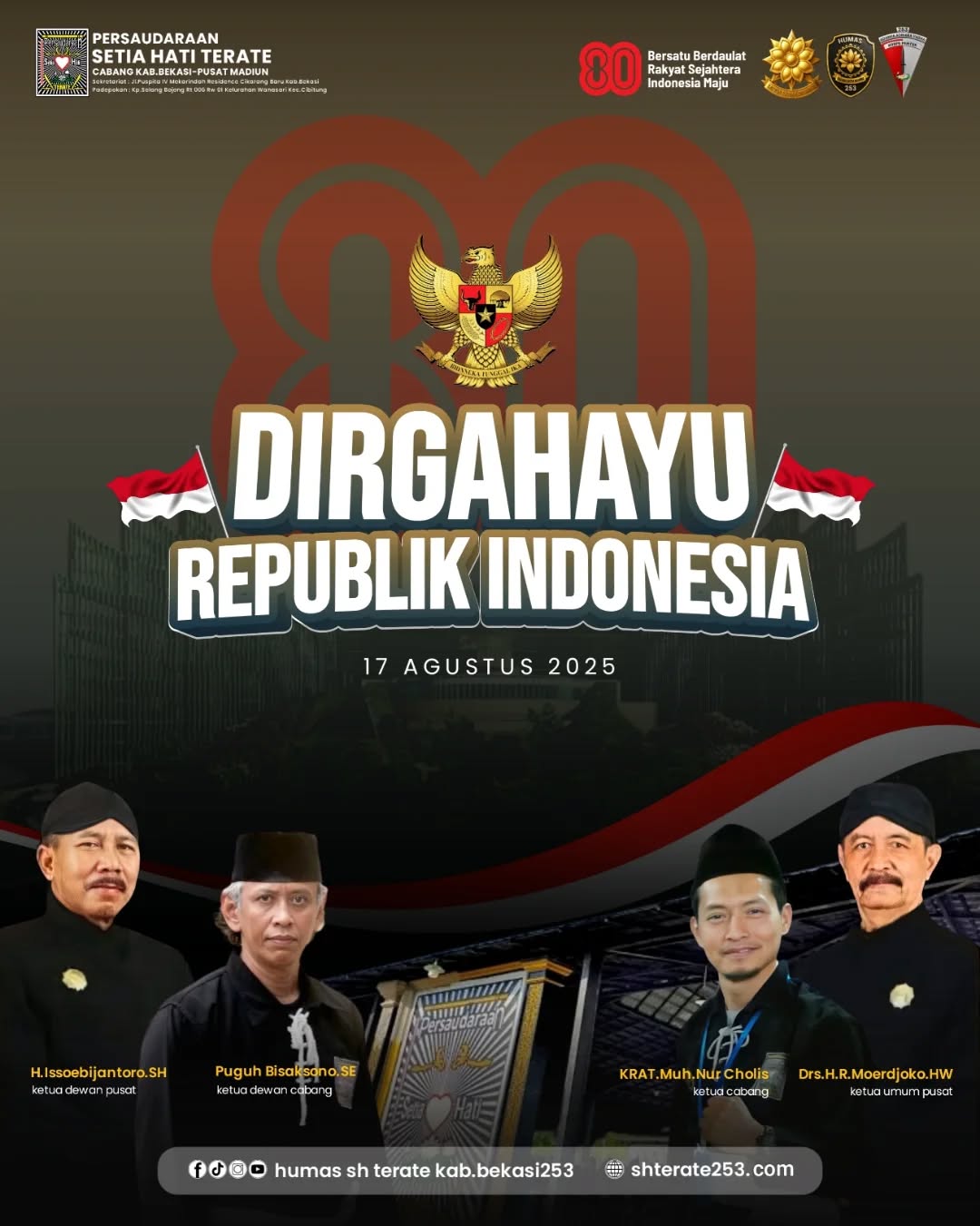 SH Terate Kabupaten Bekasi Ucapkan Dirgahayu Republik Indonesia ke-80